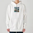 namidamakiの海辺の綺麗な城 Heavyweight Hoodie