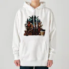 Mamechan2021の戦いの後のコーヒータイム Heavyweight Hoodie