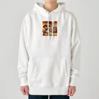 サウナーグッズショップの可愛い子犬がサウナでととのう Heavyweight Hoodie