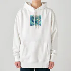 わくわく海の雑貨屋のほのぼのクジラの親子 Heavyweight Hoodie