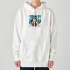 YFCのサングラスをかけたワイルドなペンギン③ Heavyweight Hoodie