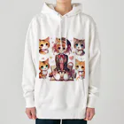 ウツボちゃんの大好きな猫に囲まれて Heavyweight Hoodie