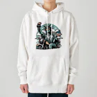 shime_savaのトーチを持ったおばちゃんライダー Heavyweight Hoodie