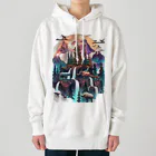 シロクマペンギンの神秘の山 Heavyweight Hoodie