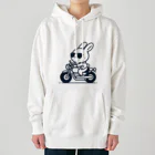 BOSATUのバイクに乗ったうさぎ Heavyweight Hoodie