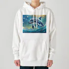 InkCraftsのかわいいイルカ Heavyweight Hoodie