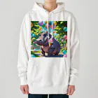 Afiricoのカバちゃんの大好物はソフトクリーム Heavyweight Hoodie