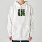 Sunbathingのススキの葉に隠れる赤トンボ Heavyweight Hoodie