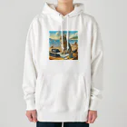 peace2024の海辺の仕事猫 Heavyweight Hoodie