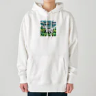 enercoの折り紙　草原を駆け回っている猫 Heavyweight Hoodie