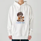 AwagoModeのI LOVE YOU(Dog&Boy) (39) Heavyweight Hoodie