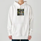 kokin0の水辺を走る犬 dog runnning on the water Heavyweight Hoodie