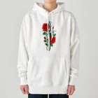 micyorina shopのmicyorina 「logo」RED 一部しんのすけ Heavyweight Hoodie