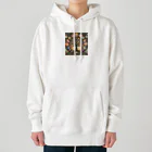 nico251の神秘的な幾何学パターンが美しく描かれた曼荼羅 Heavyweight Hoodie