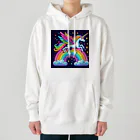 momonekokoのネオンカラーのユニコーン Heavyweight Hoodie