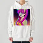 きゅぴきゅぴガールのきゅぴきゅぴ★ピンク髪美人お姉さん Heavyweight Hoodie