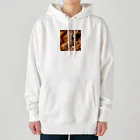 taryoセレクションの親子猫のほのぼのスリープ③ Heavyweight Hoodie