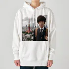 可愛い男の子イラスト販売所　By,keicyanの男の子　中学1年生　タワーバッグに Heavyweight Hoodie