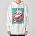 AQUAMETAVERSEの子猫ドーナツ浮輪楽む　　なでしこ1478 Heavyweight Hoodie