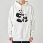 chippokeのパンダの親子 Heavyweight Hoodie