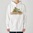 ハナドリカ SUZURI店のきつねうどん Heavyweight Hoodie