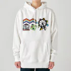 生物＝ケモノのヲ店の『かくばる』amusement park Heavyweight Hoodie