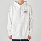 イラスト MONYAAT のワンポイント 赤ぱんポメラのスケボー Heavyweight Hoodie