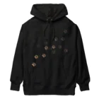 Nomi(shop-I＊iro-)の猫の肉球アート(跡) タイトルは「自由」 Heavyweight Hoodie