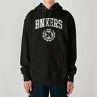 BRONX SOUL WEARのBNXERS COLLEGE/White Print Heavyweight Hoodie