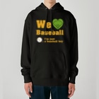 キッズモード某のWe love Baseball(イエロー) Heavyweight Hoodie