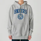 BRONX SOUL WEARのBNXERS COLLEGE/Navy Print ヘビーウェイトパーカー