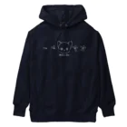 Nomi(shop-I＊iro-)のSakura Cat 【♀】白 Heavyweight Hoodie