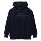 Nomi(shop-I＊iro-)のSakura Cat【♂】白 Heavyweight Hoodie