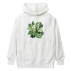 Wonder Bird Forestの藤の葉陰 Heavyweight Hoodie