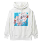 おにぎり屋の春待ち桜とニホンヤモリ Heavyweight Hoodie