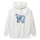 akane_art（茜音工房）のゆるチワワ（ブルー） Heavyweight Hoodie