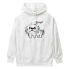 CHOSANAの笑うペキニーズ(白) Heavyweight Hoodie