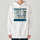 Teal Blue Coffeeの香るコーヒー_ colorful Ver. Heavyweight Hoodie