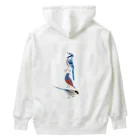 エダマメトイチ雑貨店のI love blue birds 4 オナガ Heavyweight Hoodie