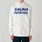 SAUNA JUNKIES | サウナジャンキーズのメルティー・ロゴ(トランスカラー/白) Heavyweight Hoodie