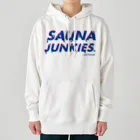 SAUNA JUNKIES | サウナジャンキーズのメルティー・ロゴ(トランスカラー/白) Heavyweight Hoodie