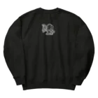 イカぽんちのモノクロぽんち Heavyweight Crew Neck Sweatshirt