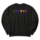 seallyのpeace hearts Heavyweight Crew Neck Sweatshirt