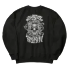 Y's Ink Works Official Shop at suzuriのY'sレターロゴ Skull (White Print) Heavyweight Crew Neck Sweatshirt