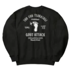 【SALE】Tシャツ★1,000円引きセール開催中！！！kg_shopの[★バック] GOUT ATTACK (文字ホワイト) ヘビーウェイトスウェット