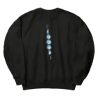 ざっか 夜光昼夢の【青】シアンとおそろい！月の満ち欠け Heavyweight Crew Neck Sweatshirt