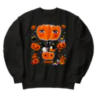 LittleLoroのTHE GREAT PUMPKIN カボチャ大王のお出まし アデリーペンギン オカメインコ Heavyweight Crew Neck Sweatshirt