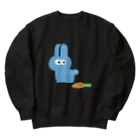 bobapersonのニンジン バーサス ウサギ Heavyweight Crew Neck Sweatshirt