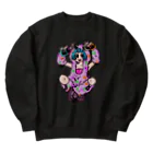 あやしいおばさん くろまめさんの○ュアアルコール（ク○イナー） Heavyweight Crew Neck Sweatshirt