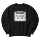 QUQU_WORKSのノーミュージックノーライフ アンプデザイン ホワイト Heavyweight Crew Neck Sweatshirt